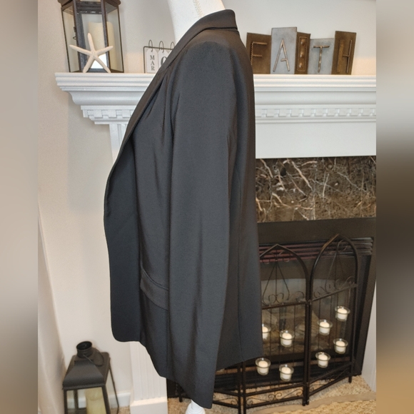 NICOLE MILLER OPEN FRONT CAREER BLAZER, BLACK L - Picture 5 of 9